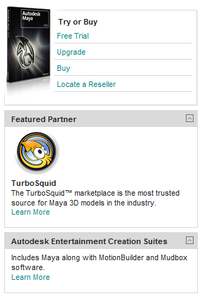 Autodesk Maya product page