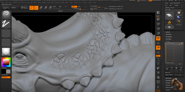 3D modeling tutorial zBrush by RaveeCG