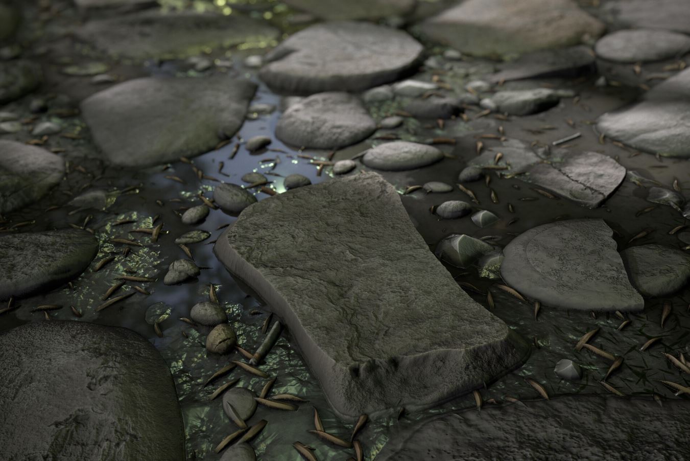 How to build the rock in the foreground in Substance Designer