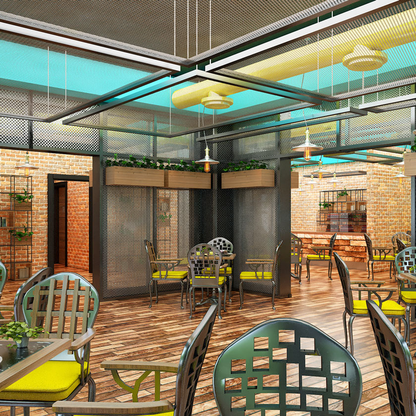 Cafe Interior 3D Model by Semsa
