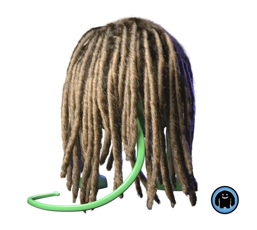 Final result of the dreadlock creation tutorial