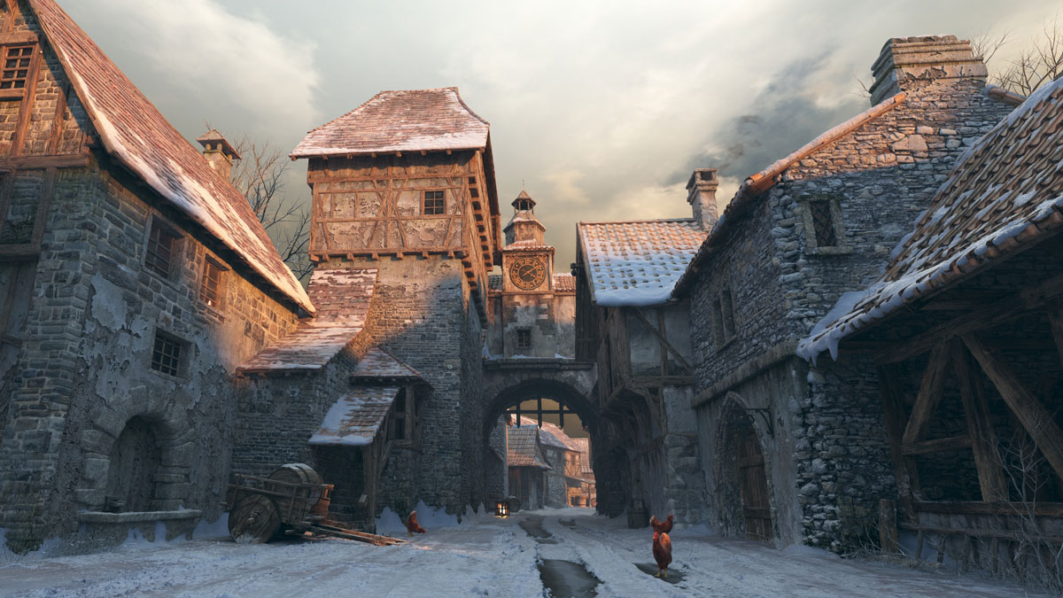 Medieval Street 3D model by CleanRender