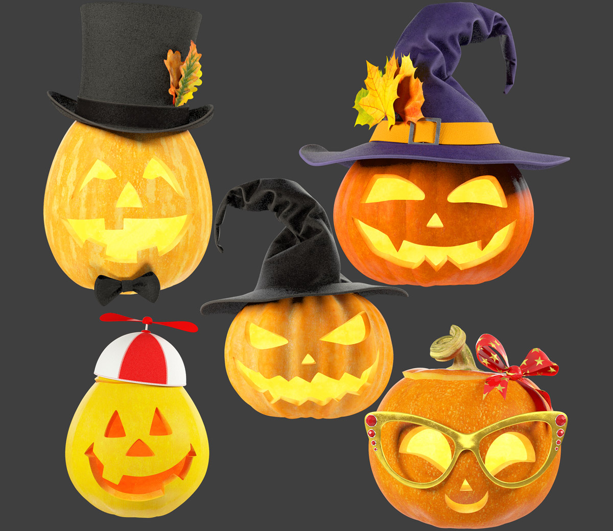 Our favorite 3D model from the collection of Amaranthus: a 3D Halloween Pumpkin Family