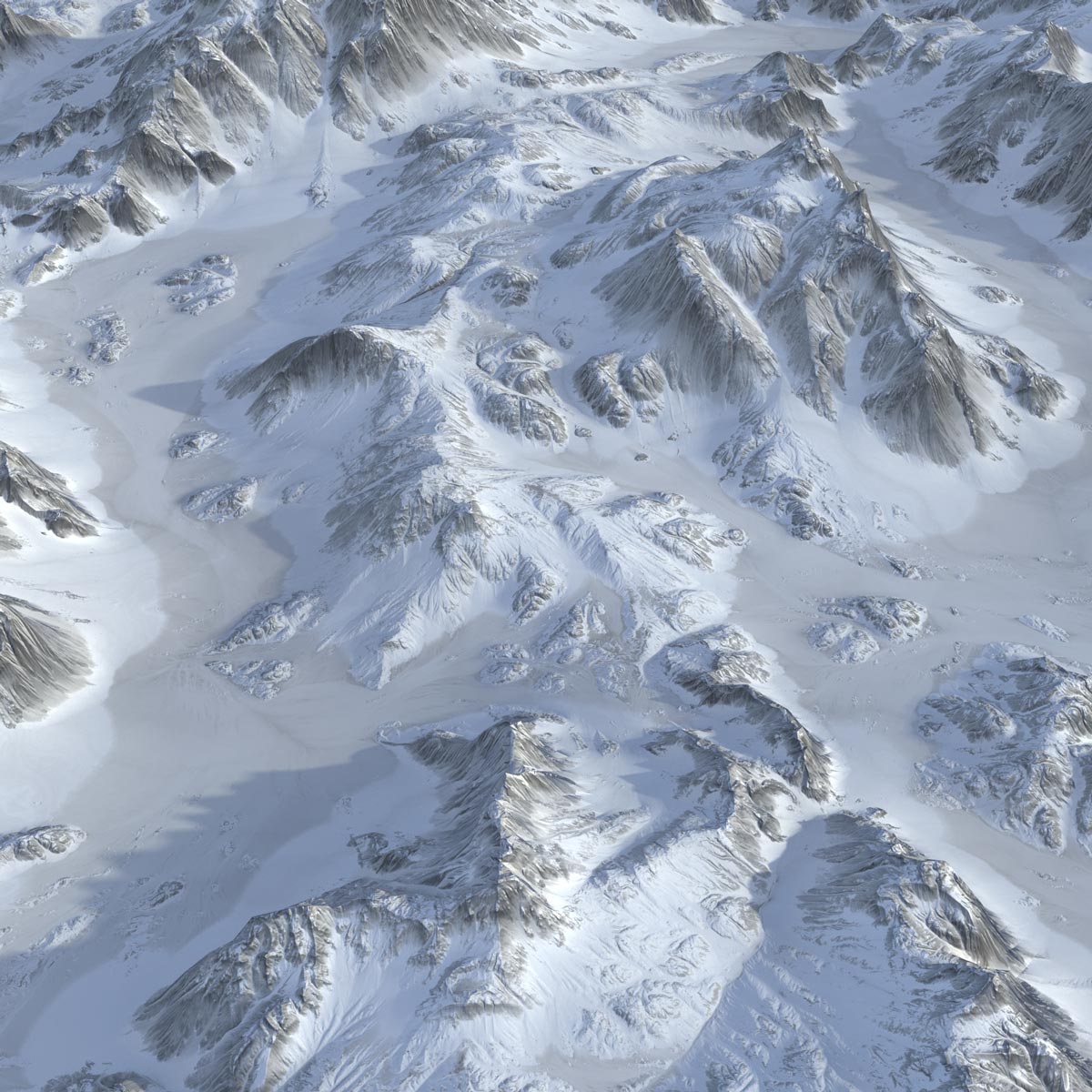 A 3D snow mountain by La Fleur Studio, one of our favorite 3D models.