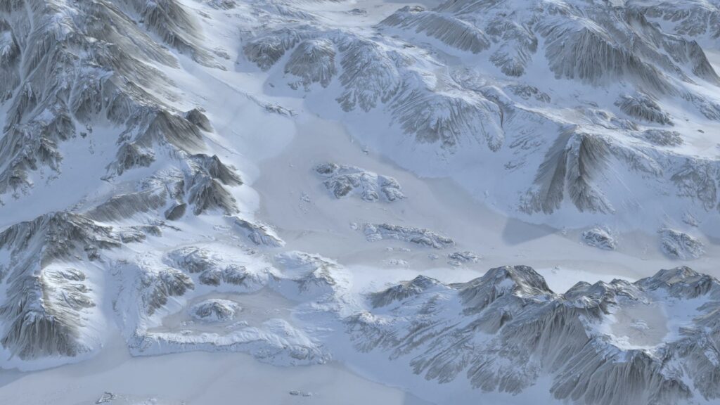 A 3D snow mountain by La Fleur Studio.
