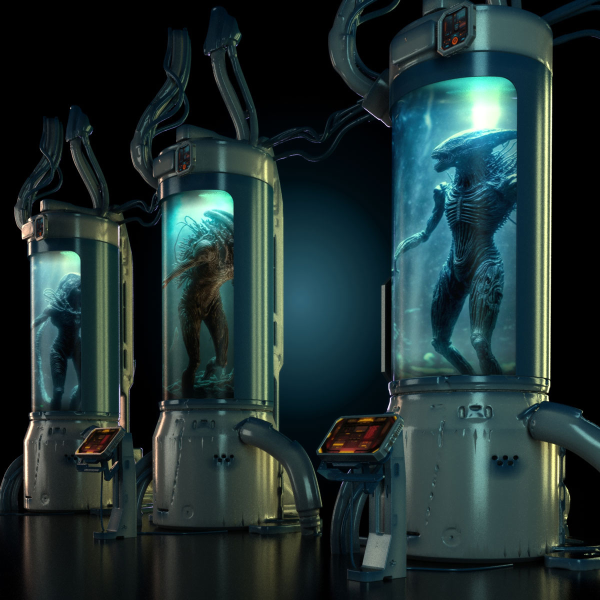 A 3D alien lab by Asset Scan 3D.