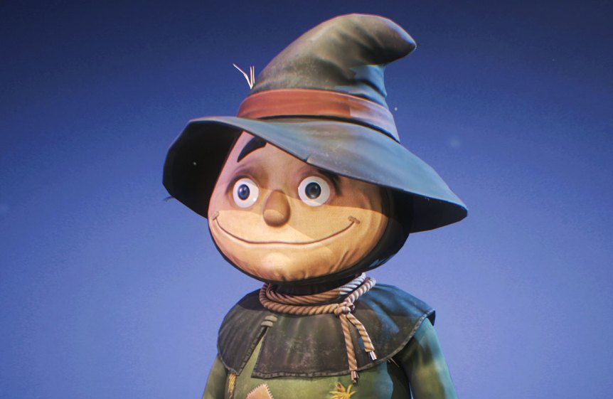 A 3D scarecrow character created by 3D artist Roger Gerzner.