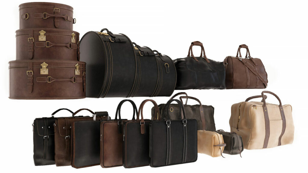 A collection of luggage 3D models by m_J