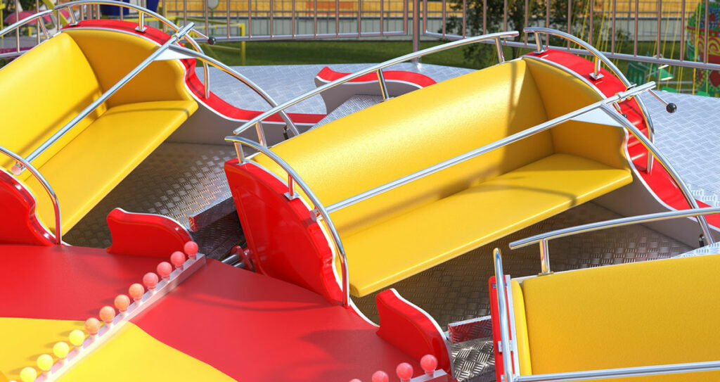 A 3D model of an amusement park ride by 3d molier international